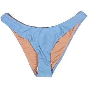 J. Crew Curved-waist cheeky bikini bottom in Blue‎ Mist S NWT